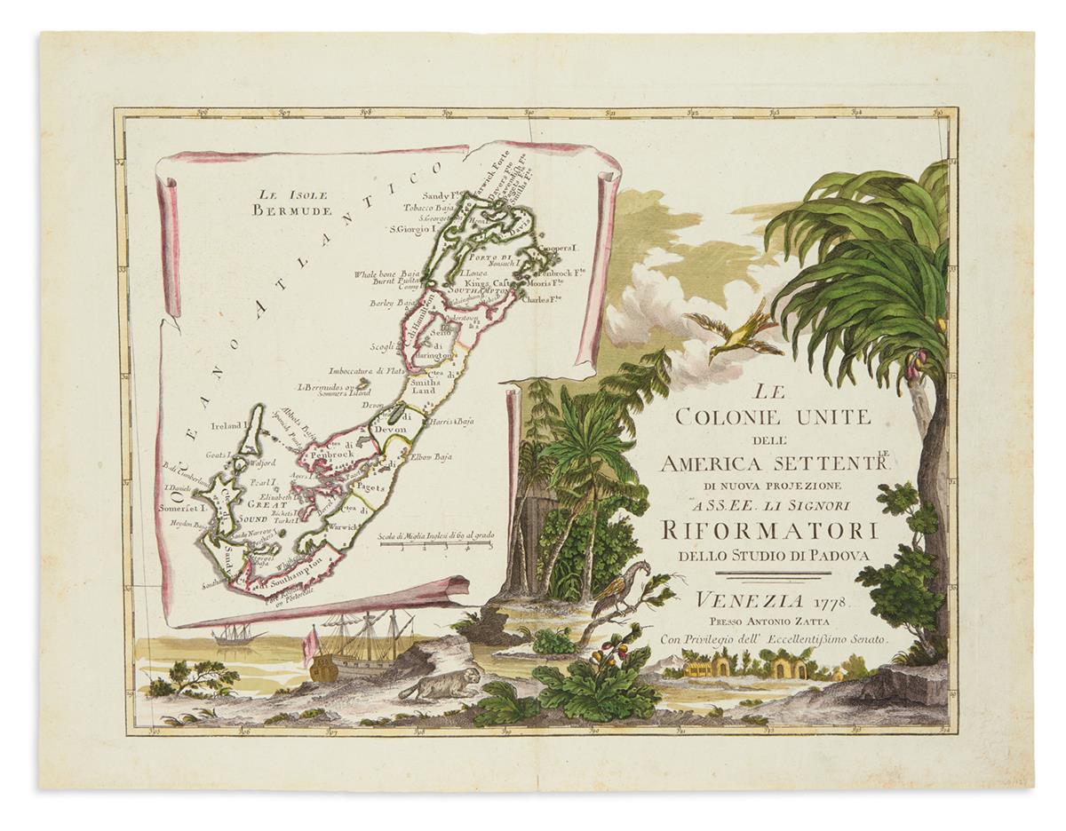 (BERMUDA.) Zatta, Antonio. Le Colonie Unite dell America Settentrle / Le Isole Bermude.